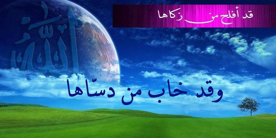 قد أفلح من زكاها وقد خاب من دساها